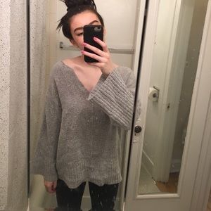 Oversized Comfy Grey Sweater